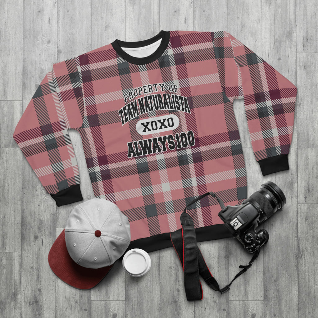 Mauve Plaid Sweatshirt