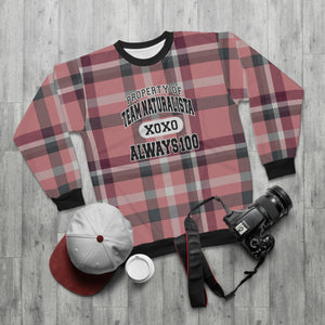 Mauve Plaid Sweatshirt