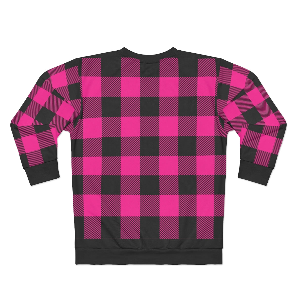 Fuschia Buffalo Check Crewneck Sweatshirt