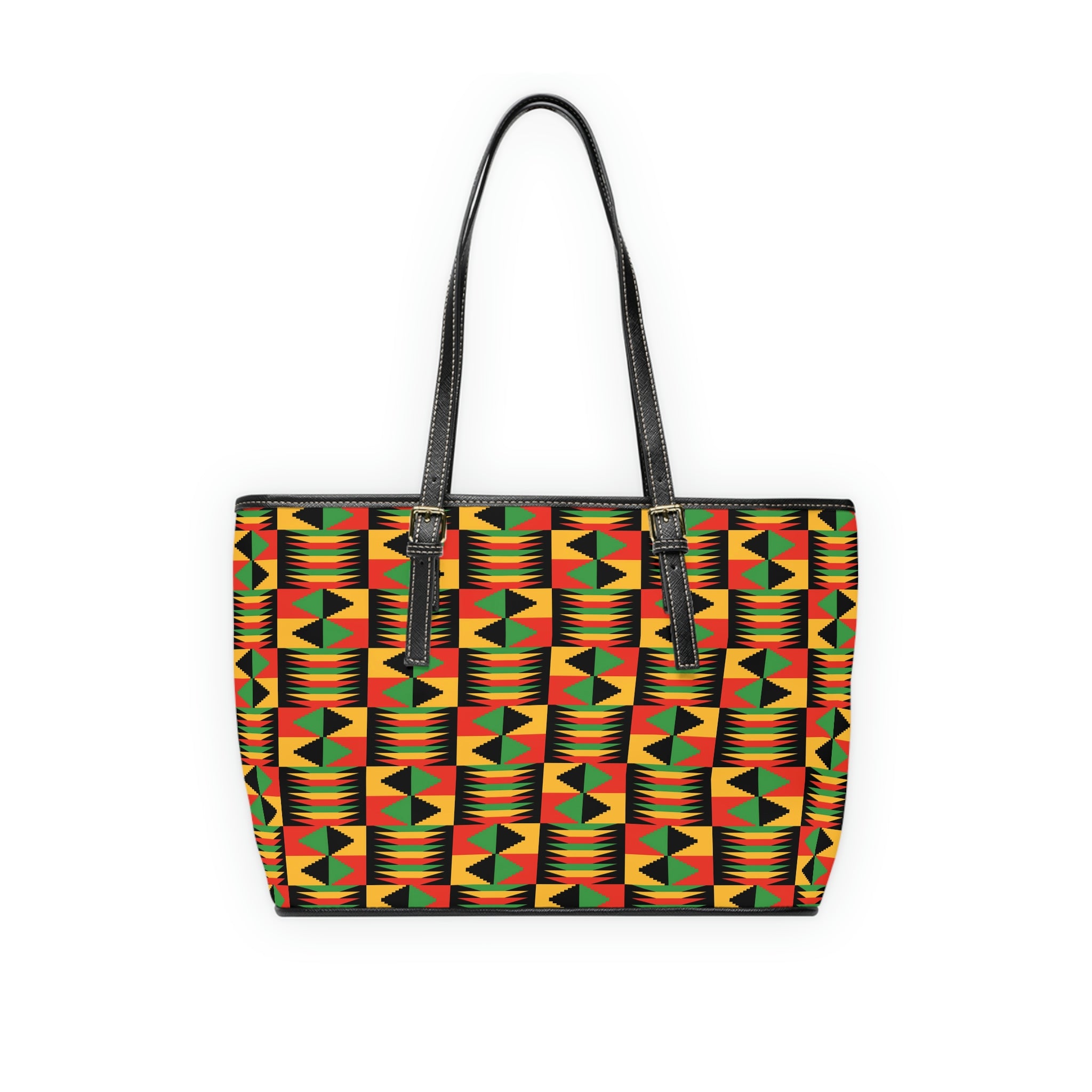 Kente Leather Shoulder Bag