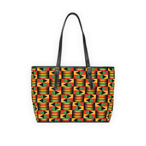 Kente Leather Shoulder Bag