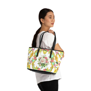 Regency Floral Vegan Leather Shoulder Bag