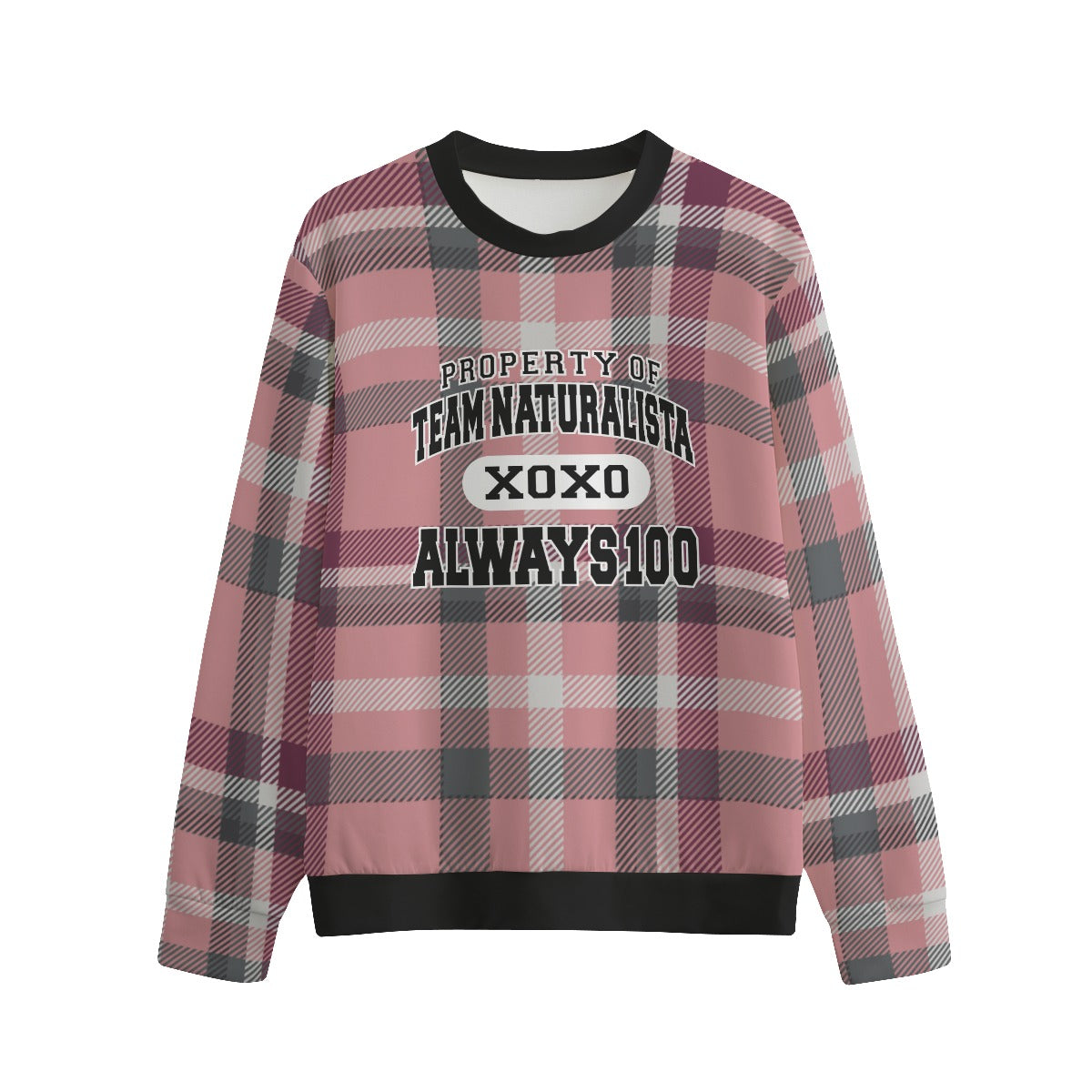 Mauve Plaid Sweatshirt
