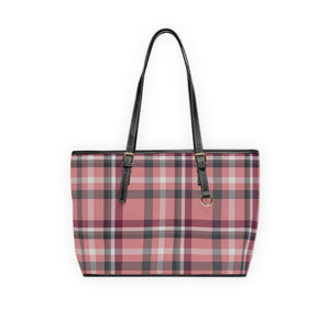 Seasonal Plaid Vegan Leather Shoulder Bag