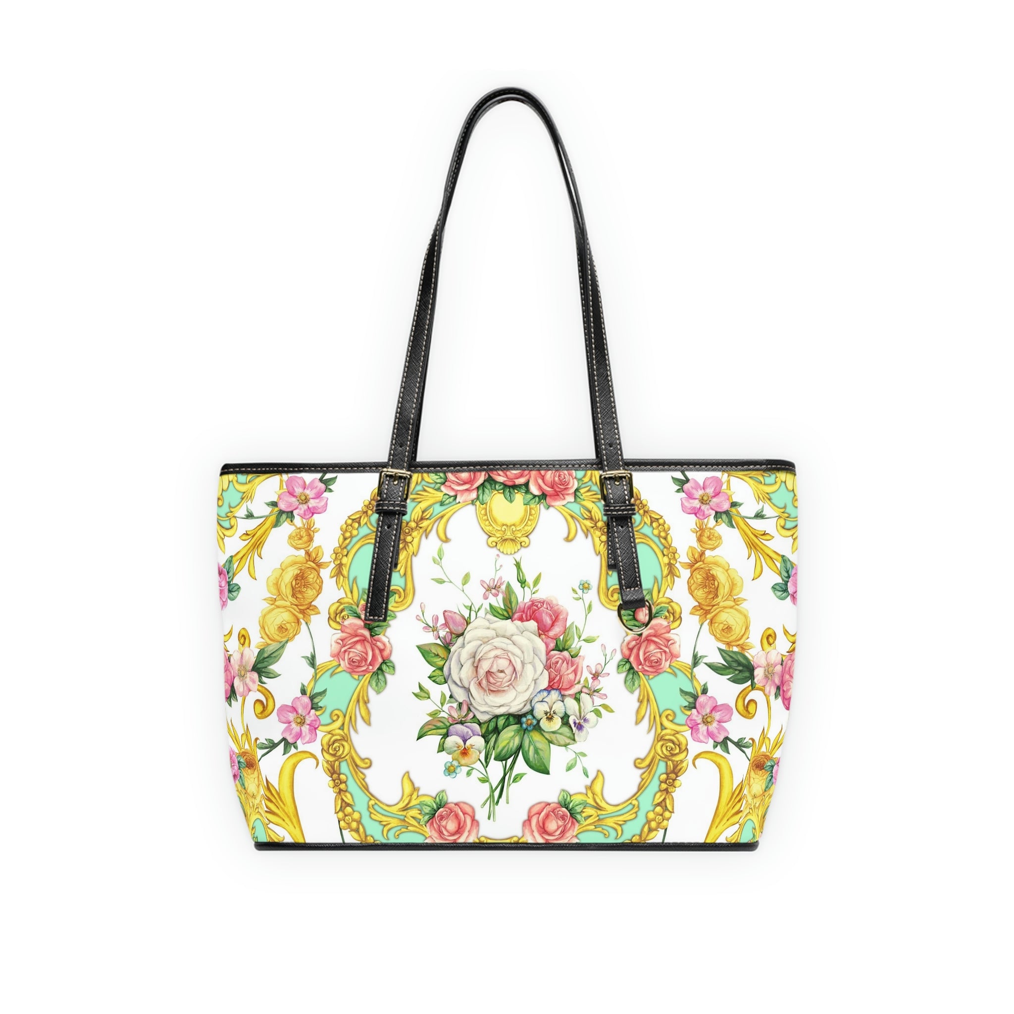 Regency Floral Vegan Leather Shoulder Bag